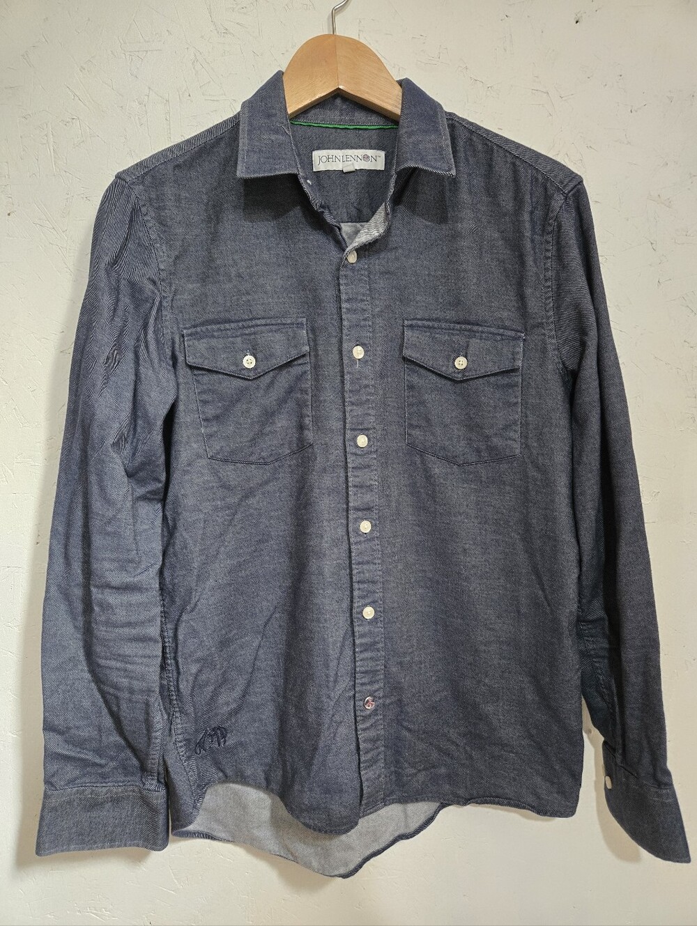 John Lennon Dark Denim Button-Up Shirt